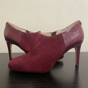 Michael Kors Sammy Ankle Boot Merlot Suade